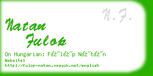 natan fulop business card